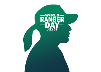 World Ranger Day Vector illustration. July 31. Holiday concept. Template for background, banner, card, poster with text inscription.
