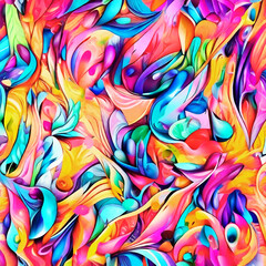 Vivid Colors Abstract Psychedelic background