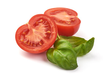 Tomatoes isolated on white background.