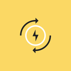 Recycle energi icon vector for your design