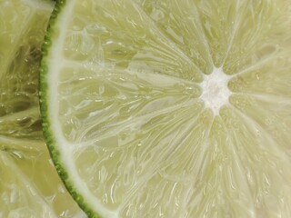 Thin slices of lemon circles overlapping.
