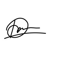 Signature fictitious Autograph
