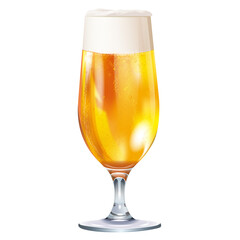 グラスに入ったビールのイラスト © ayun