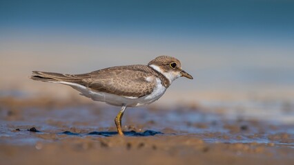 Little Ringed Plover (Charadrius dubius) is a cute species found in many wetlands around the world. It is a common wetland bird in Turkey.