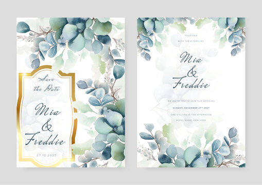 Universal hand drawn floral templates in warm colors perfect for an autumn or summer wedding and birthday invitations, menu and baby shower. - Powered by Adobe