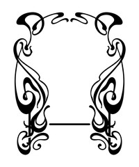 art nouveau vintage inspired frame illustration