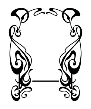 art nouveau vintage inspired frame illustration