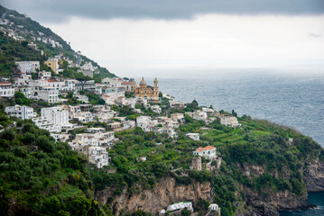 Town of Praiano on Amalfi Coast - Italy