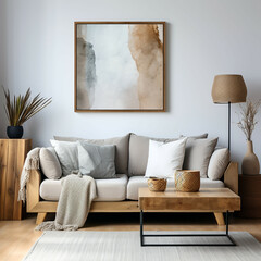 Modern living room interior,  generative AI