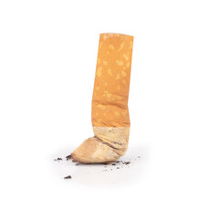cigarette butts isolated on white background