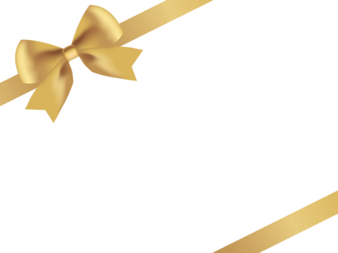 金色のクラッシックな雰囲気のリボン