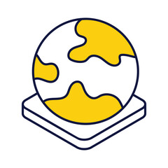 Globe Icon vector stock illustration.