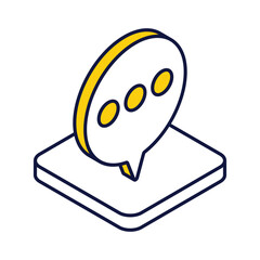 Chating Icon vector stock illustration.