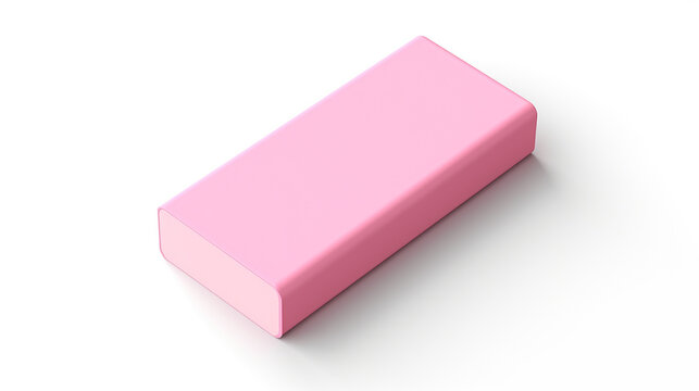 soft opink eraser icon 3d rendering on white isolated background