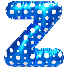 Letter Z Balloon Alphabet Blue