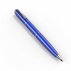blue pen icon 3d rendering on white isolated background