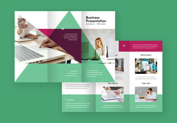 Trifold Layout For Business Presentation