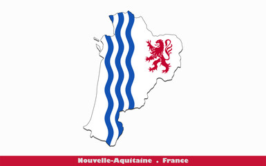 Nouvelle Aquitaine Flag -  Regions of France (EPS)