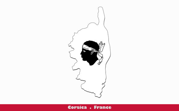 Corsica Flag -  Regions of France (EPS)