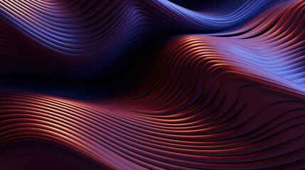 Digital wavy wave background 3d rendered illustration orange blue pink silk yellow abstract wallpaper material