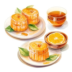 orange icon cake, Generative AI