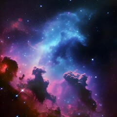 Obraz na płótnie Canvas True color space galaxy cloud nebula. Space science astronomy. Supernova background wallpaper background with clouds.