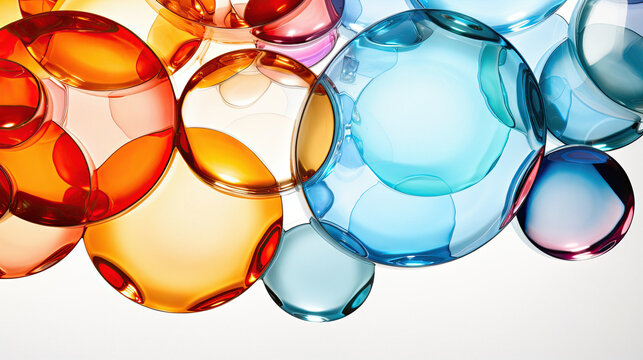 Closeup close up of bubble liquid colorful vibrant energy isolated on white black background wallpaper 3d rendered lenses
