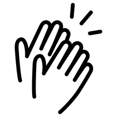 Clapping hands icon, applause, vector outline icons.