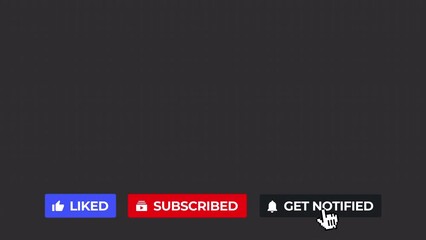Like Subscribe Bell Animation Overlay Reminder on Transparent Background. 