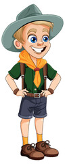 Scout Boy Cartoon Character
