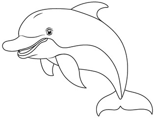 Fototapeta premium Dolphin Jumping Smiling