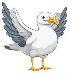 Seagull Ready to Fly