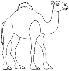 Camel Walking Outline