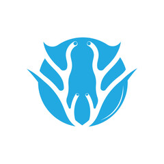 Coral Logo, Marine Plant Design Place Marine Animal, Seaweed Sea Vector