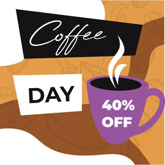 Coffee day 40 percent off, cafe or restaurant