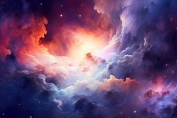 Fototapeta na wymiar Colorful space galaxy cloud nebula. Stary night cosmos.
