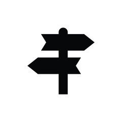 Signpost silhouette icon design template vector isolated illustration