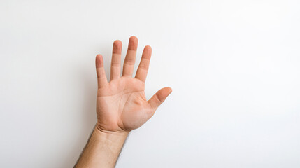 hand isolated on white background