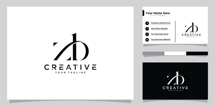 ZB Letter Initial Logo Design Vector Template