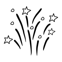 Firework Doodle Decorative