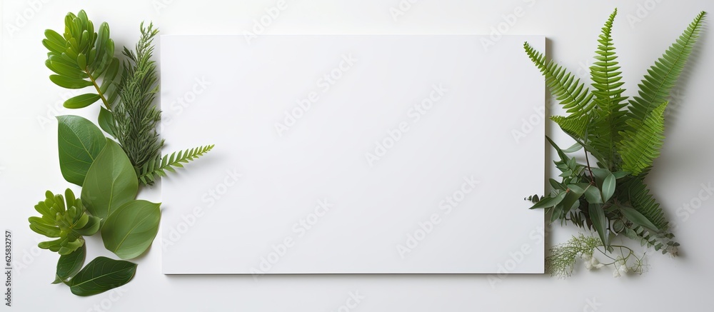 Aufkleber Photo of a plant on a blank sheet of paper, perfect for adding your own text or design with copy space