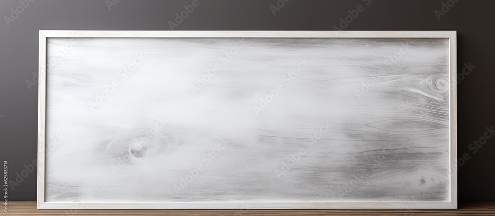 Aufkleber photo of a picture frame on a rustic wooden table with plenty of space for your own creative touch w