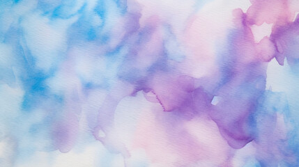 Abstract watercolor blue and purple