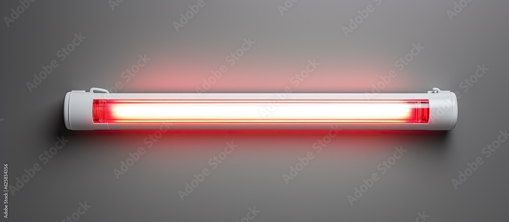 Poster photo of a red and white light on a black surface with empty space for text or design with copy spac