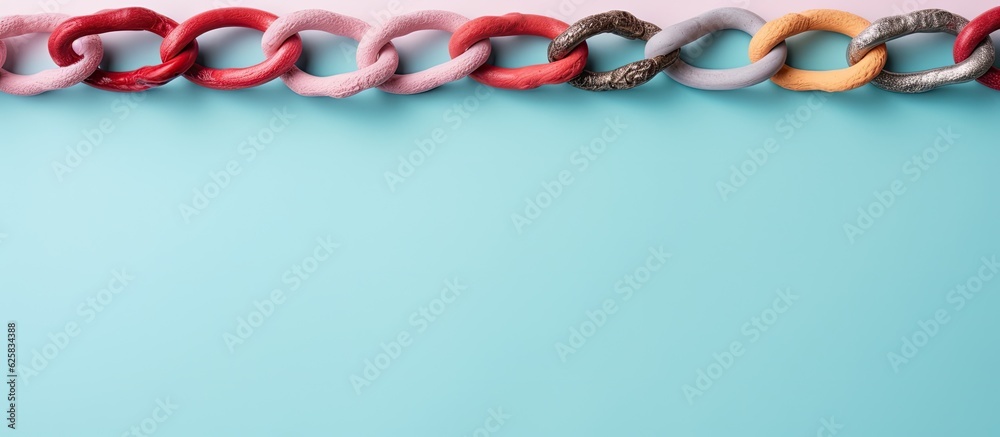 Poster photo of a colorful assortment of doughnuts on a vibrant blue background with copy space