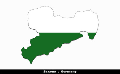 Obraz premium Saxony Flag - States of Germany (EPS)