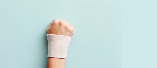 Photo of a womans arm with a cast on it with copy space