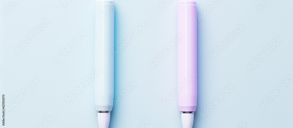Aufkleber Photo of two pens side by side with empty space for text or design with copy space