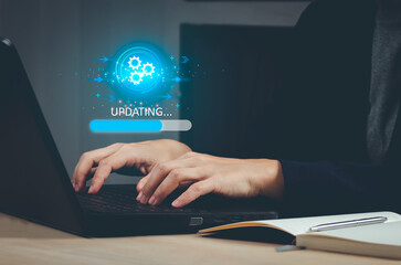 Operating system upgrade concept, installation app and software update process, modernize user...