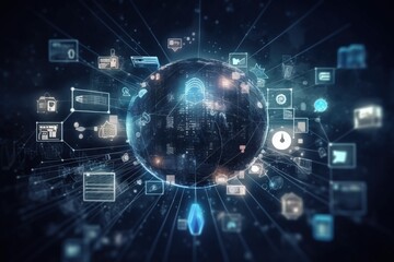 Obraz premium IOT network world concept